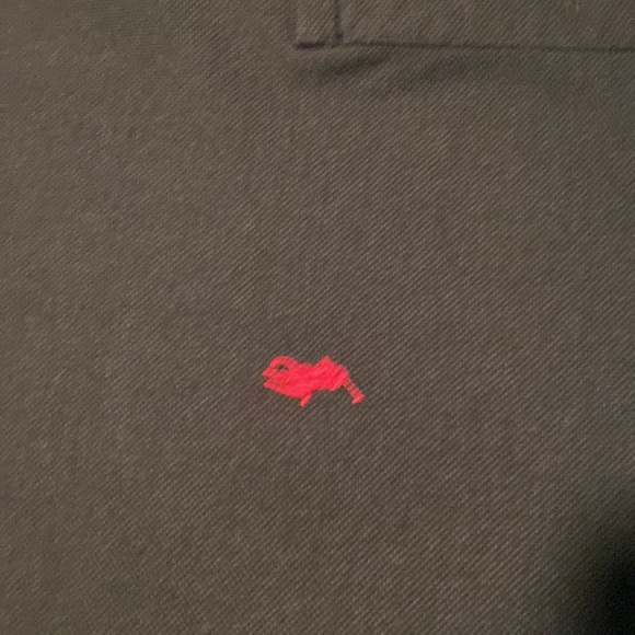 Polo shirt dark green with red polo, XL - Picture 2 of 7